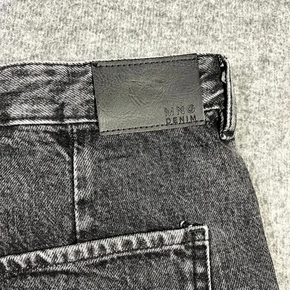 MNG Mango High Waist Tapered Fit Jeans Black Womens Size USA 6 EUR 38 (30x30) - Picture 13 of 15